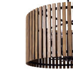 Suratto 8 Light   Pendant - Matte Black/Medium Walnut