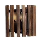 Suratto 1 Light   Sconce - Matte Black/Medium Walnut
