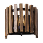 Suratto 1 Light   Sconce - Matte Black/Medium Walnut