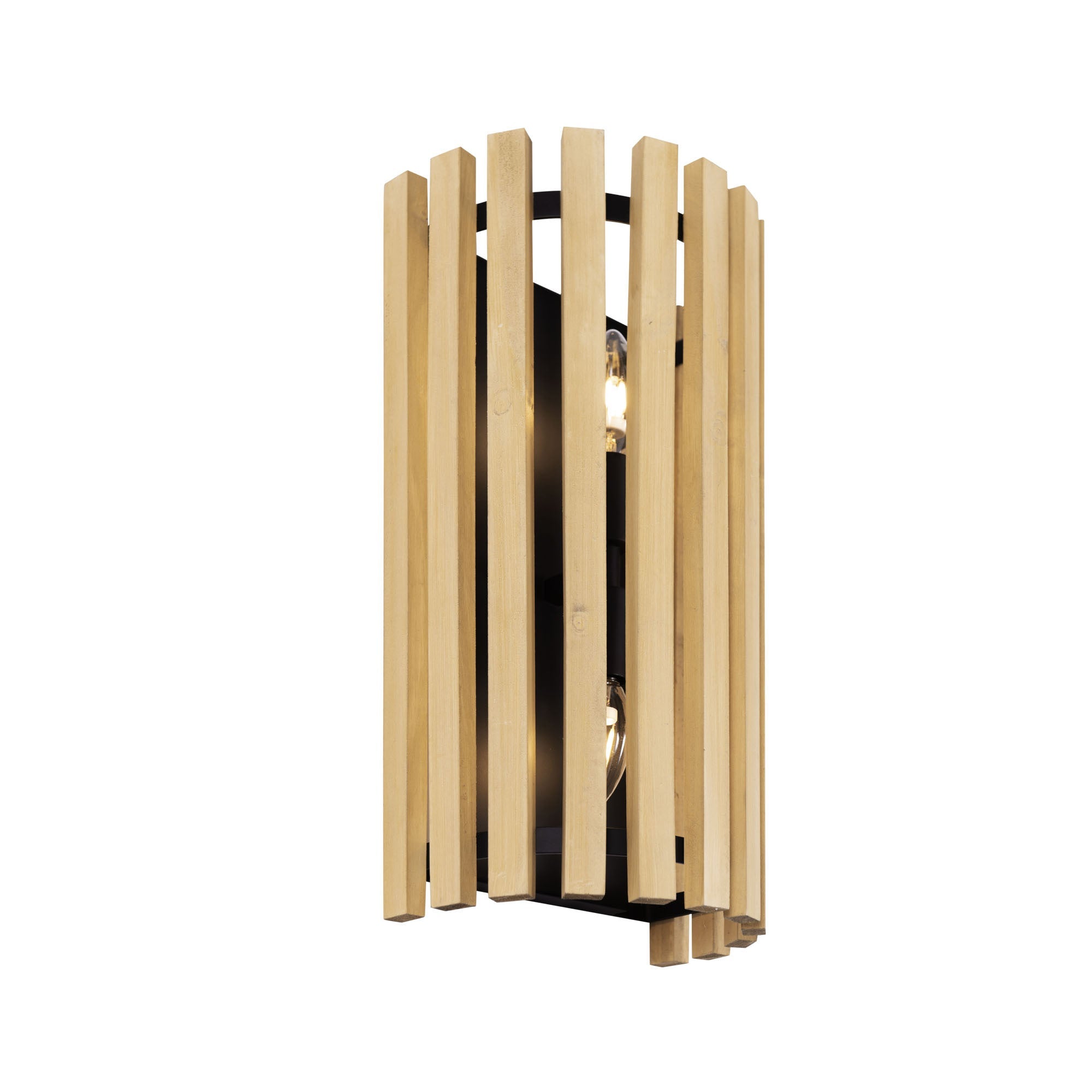 Suratto 2 Light   Sconce - Matte Black/Honey Blonde