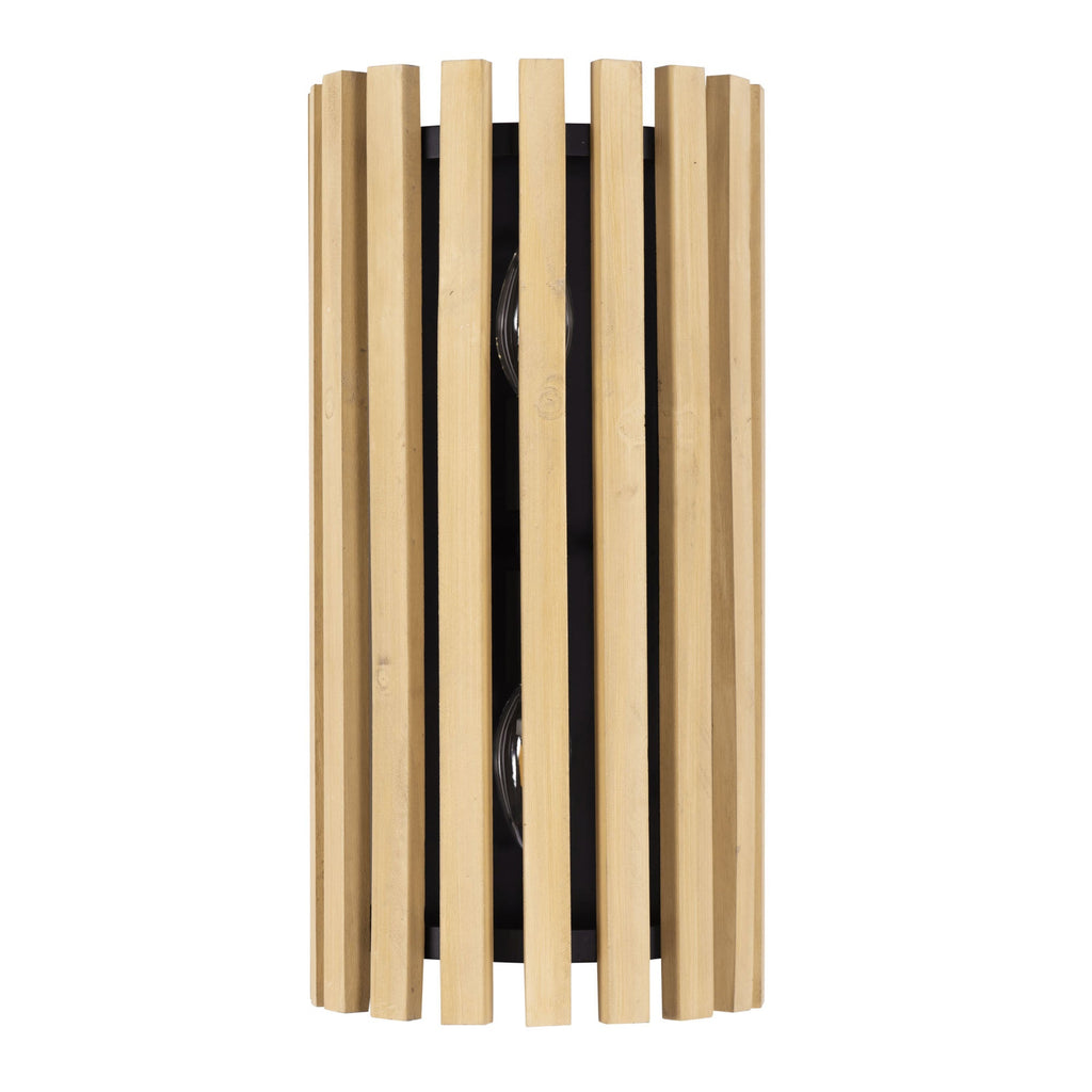 Suratto 2 Light   Sconce - Matte Black/Honey Blonde