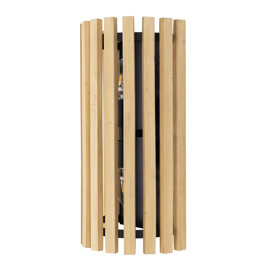 Suratto 2 Light   Sconce - Matte Black/Honey Blonde
