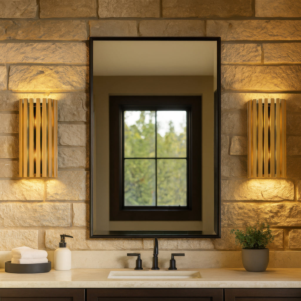 Suratto 2 Light   Sconce - Matte Black/Honey Blonde