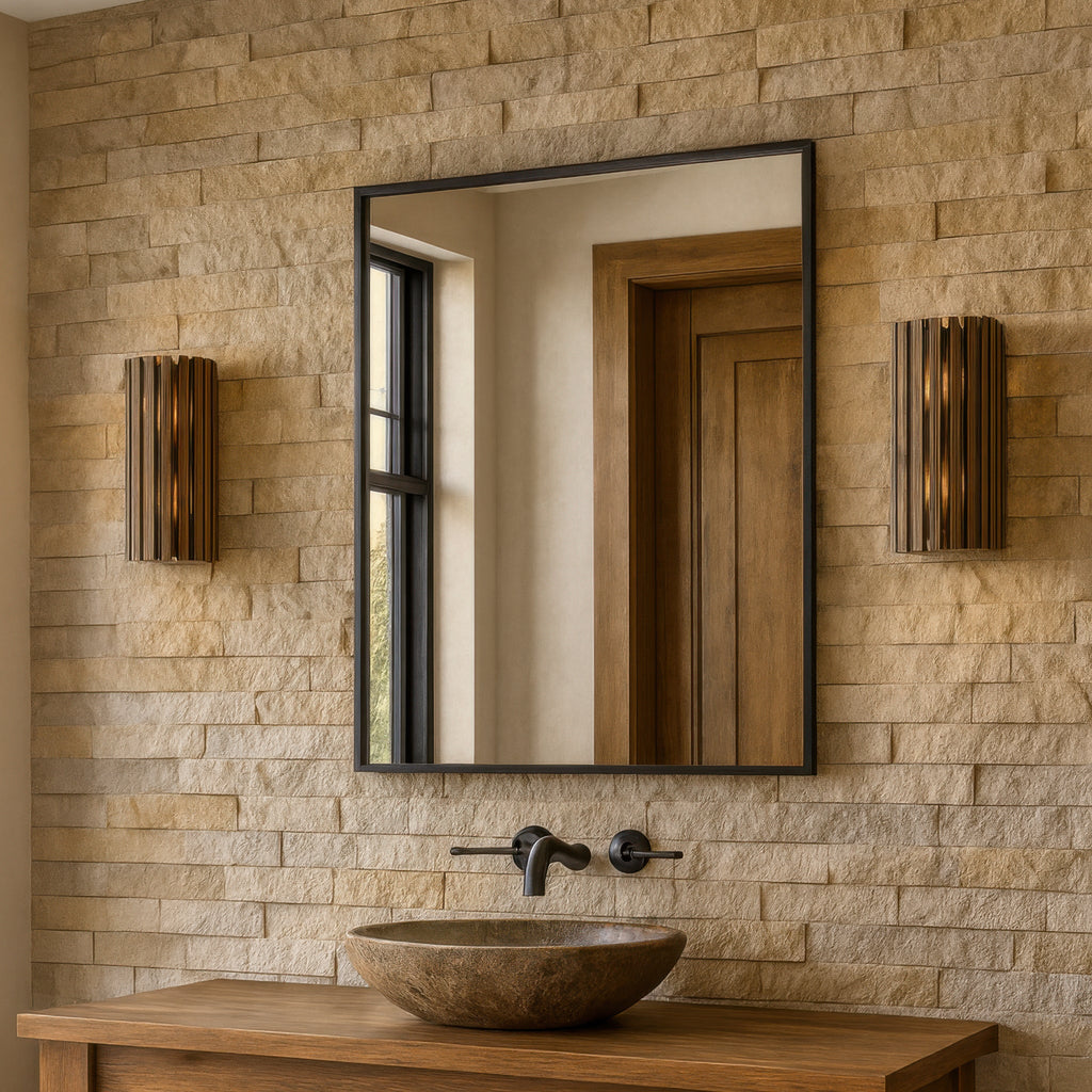 Suratto 2 Light   Sconce - Matte Black/Medium Walnut