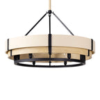 Blonde Moment 6 Light   Pendant - Matte Black/Honey/Medium Oak