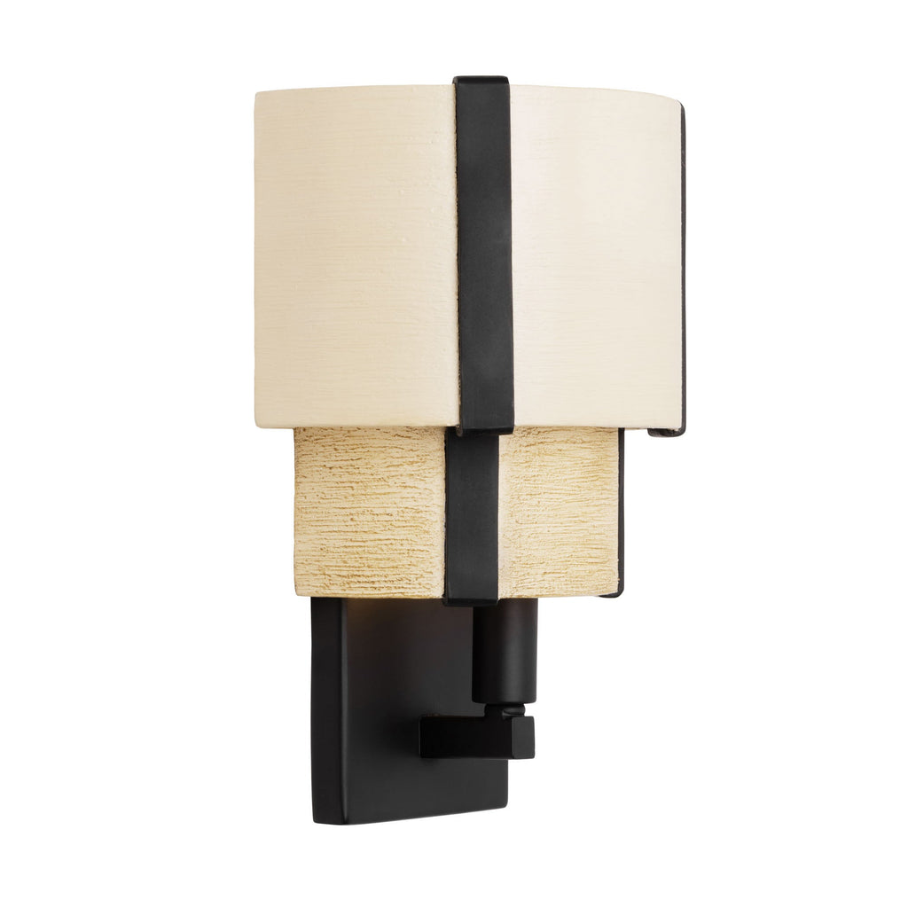 Blonde Moment 1 Light   Sconce - Matte Black/Honey/Medium Oak