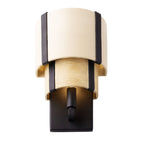 Blonde Moment 1 Light   Sconce - Matte Black/Honey/Medium Oak