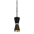 Mad Hatter 1 Light   Mini Pendant - Matte Black/French Gold