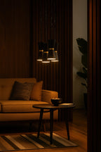 Mad Hatter 1 Light   Mini Pendant - Matte Black/French Gold