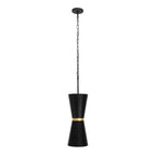 Mad Hatter 2 Light   Pendant - Matte Black/French Gold