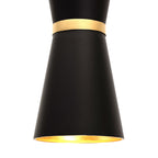 Mad Hatter 2 Light   Pendant - Matte Black/French Gold