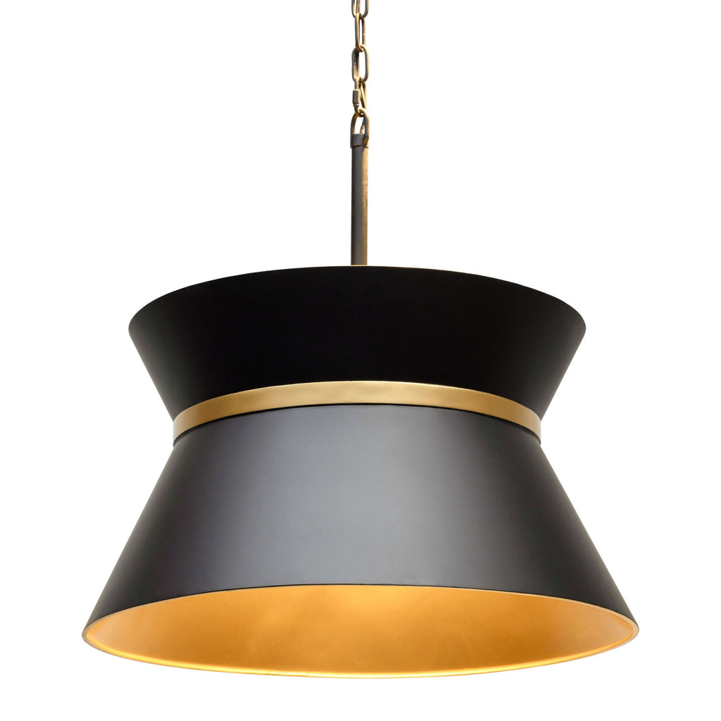Mad Hatter 4 Light   Pendant - Matte Black/French Gold