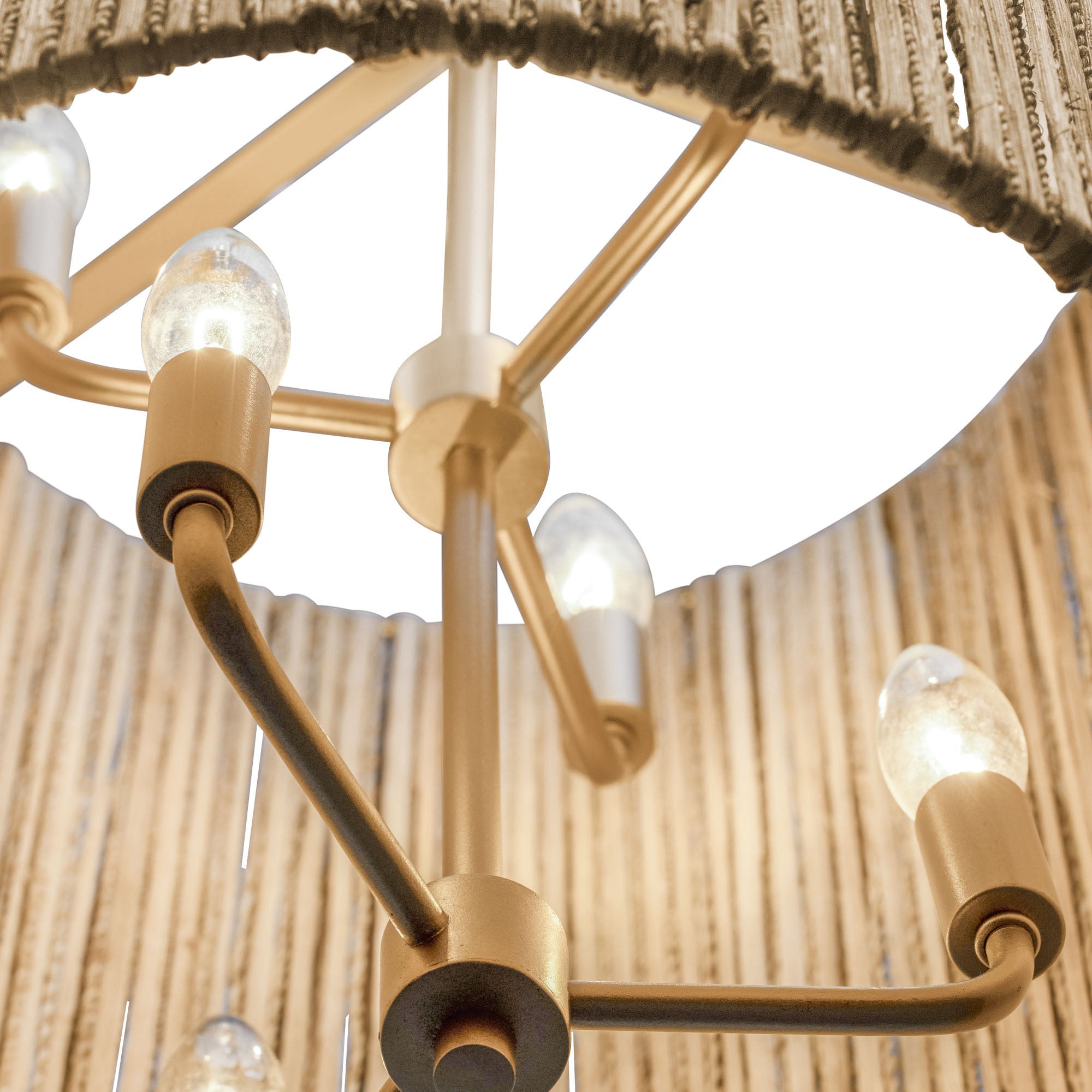 Jacob's Ladder 6 Light   Foyer - French Gold