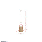 Jacob's Ladder 1 Light   Mini Pendant - French Gold