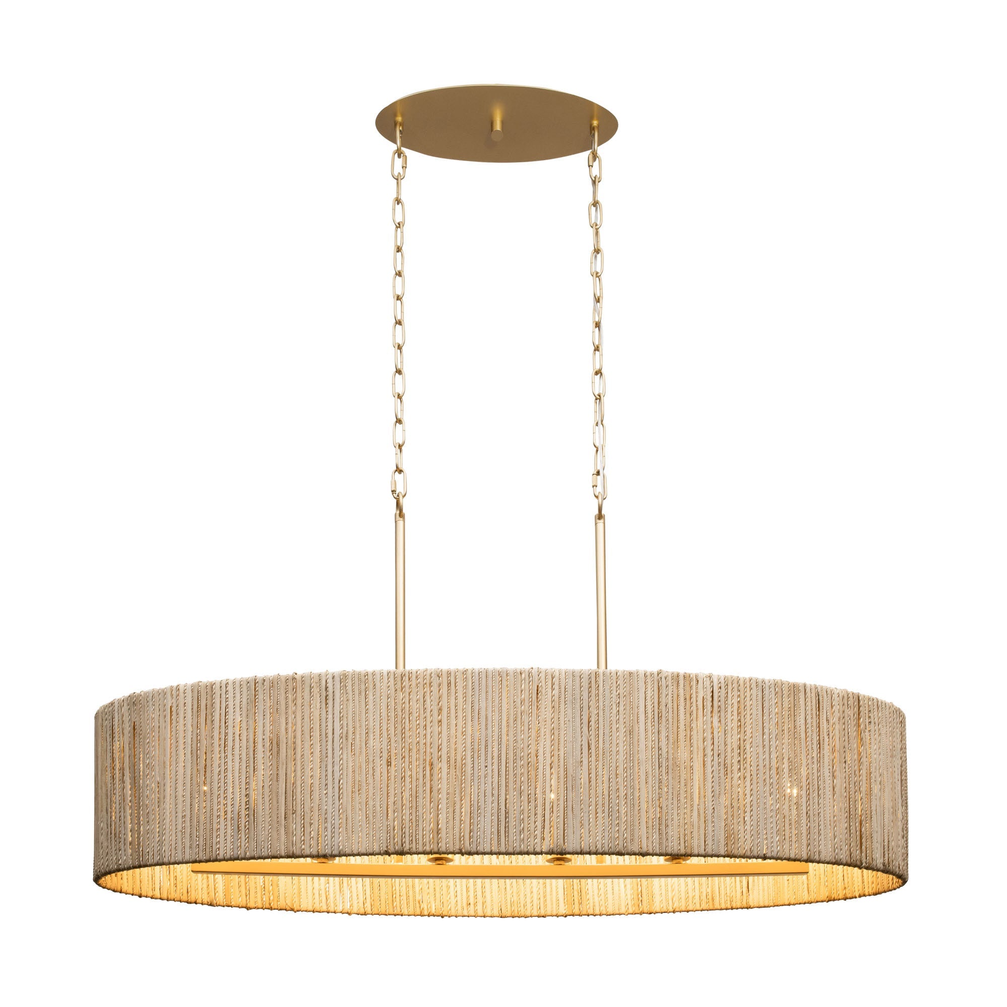 Jacob's Ladder 6 Light   Linear Pendant - French Gold