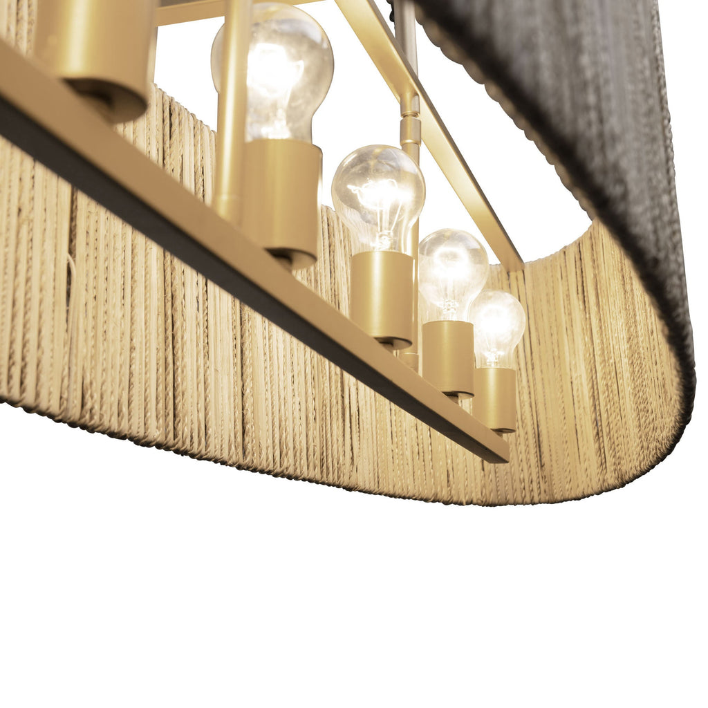 Jacob's Ladder 6 Light   Linear Pendant - French Gold