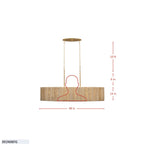 Jacob's Ladder 6 Light   Linear Pendant - French Gold