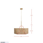 Jacob's Ladder 6 Light   Pendant - French Gold