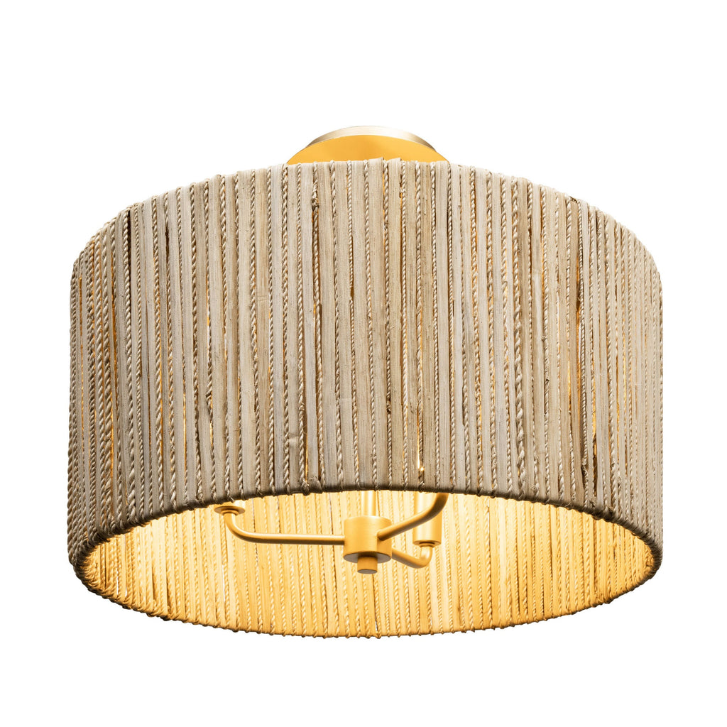 Jacob's Ladder 3 Light   Semi-Flush - French Gold