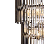 Park Row 14 Light 2-Tier Chandelier - Matte Black/French Gold