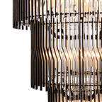 Park Row 18 Light 3-Tier Chandelier - Matte Black/French Gold