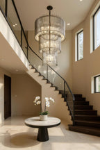 Park Row 18 Light 3-Tier Chandelier - Matte Black/French Gold