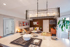 Park Row 5 Light   Linear Pendant - Matte Black/French Gold