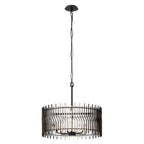 Park Row 6 Light   Pendant - Matte Black/French Gold