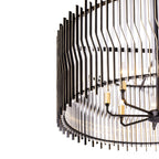 Park Row 8 Light   Pendant - Matte Black/French Gold