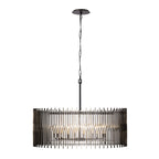Park Row 10 Light   Pendant - Matte Black/French Gold
