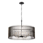 Park Row 10 Light   Pendant - Matte Black/French Gold