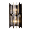 Park Row 2 Light   Sconce - Matte Black/French Gold