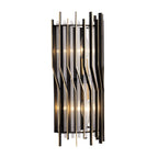 Park Row 2 Light   Sconce - Matte Black/French Gold