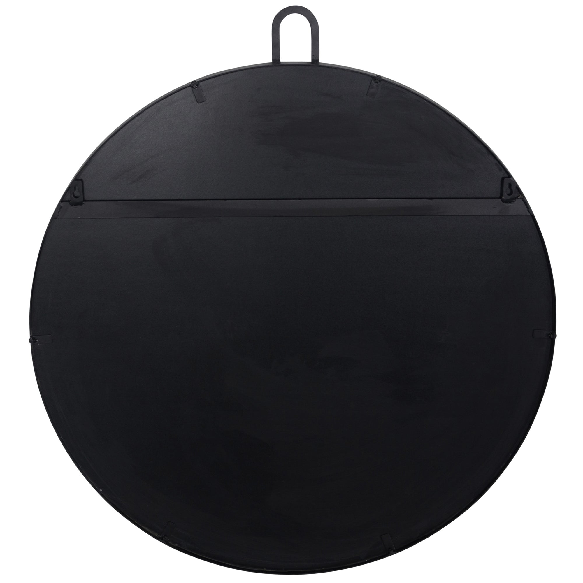 Stopwatch 30-in Round Accent Mirror - Black