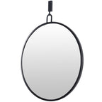 Stopwatch 30-in Round Accent Mirror - Black