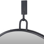 Stopwatch 30-in Round Accent Mirror - Black