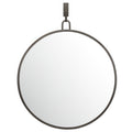 Stopwatch 30-in Round Accent Mirror - Bronze