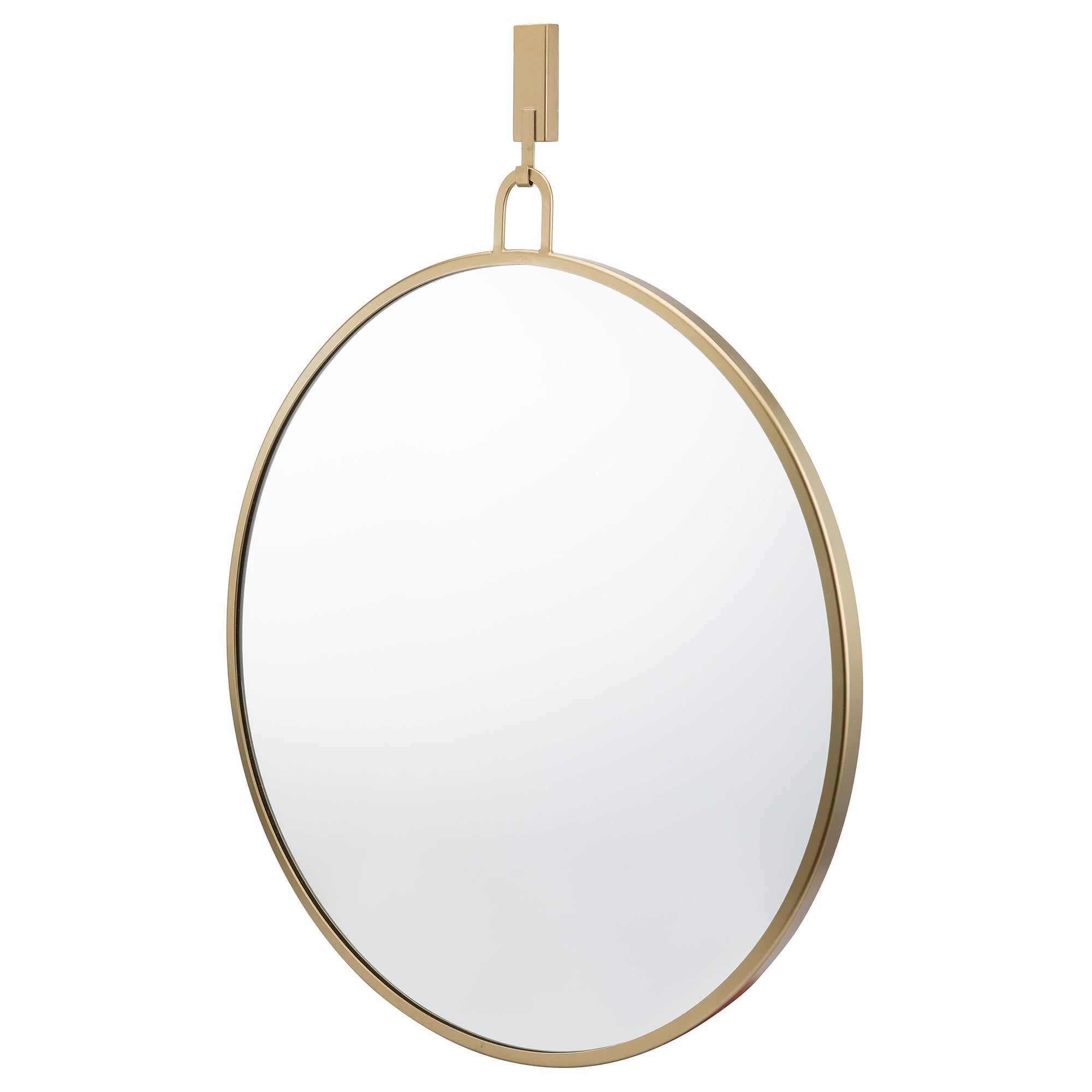 Stopwatch 30-in Round Accent Mirror - Gold