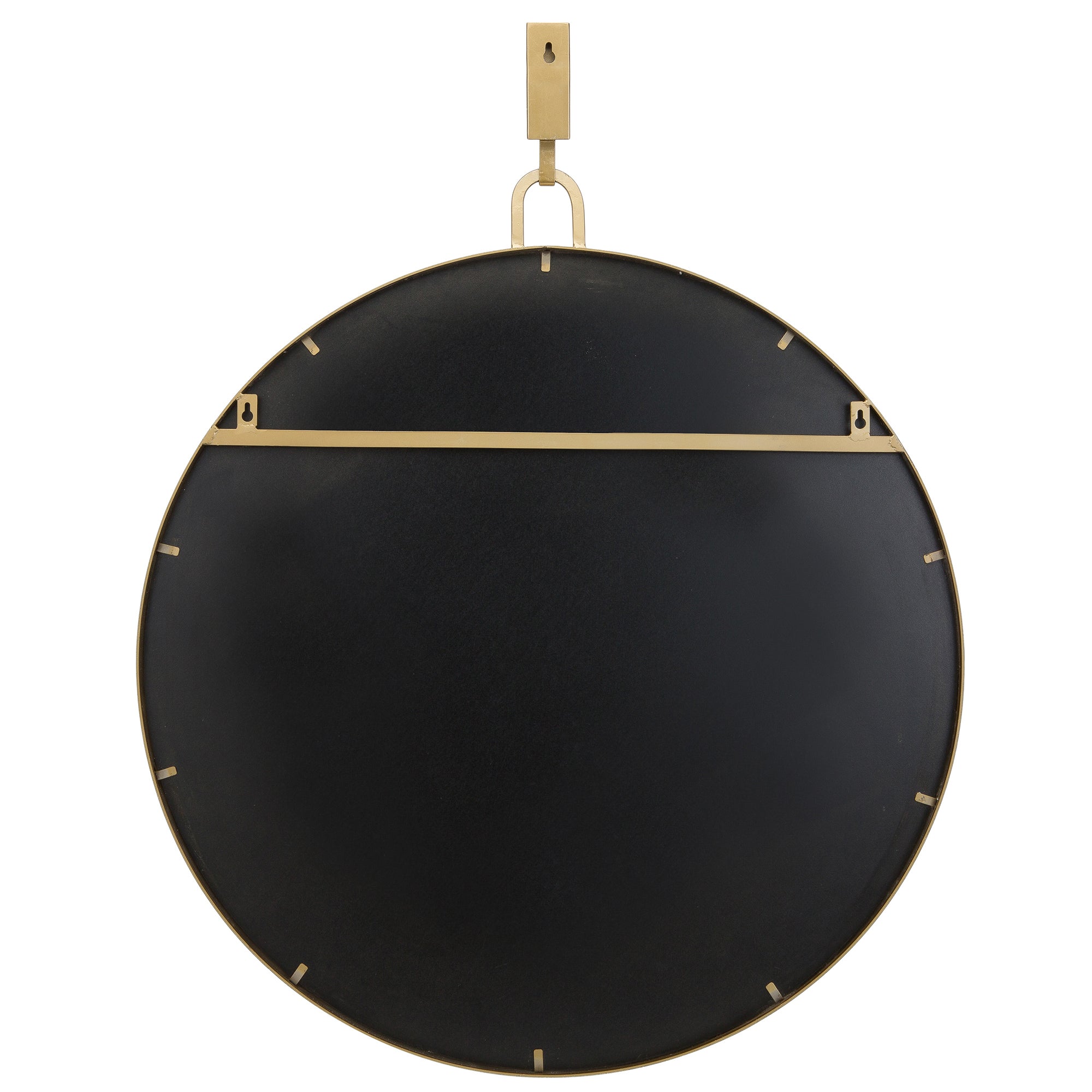 Stopwatch 30-in Round Accent Mirror - Gold