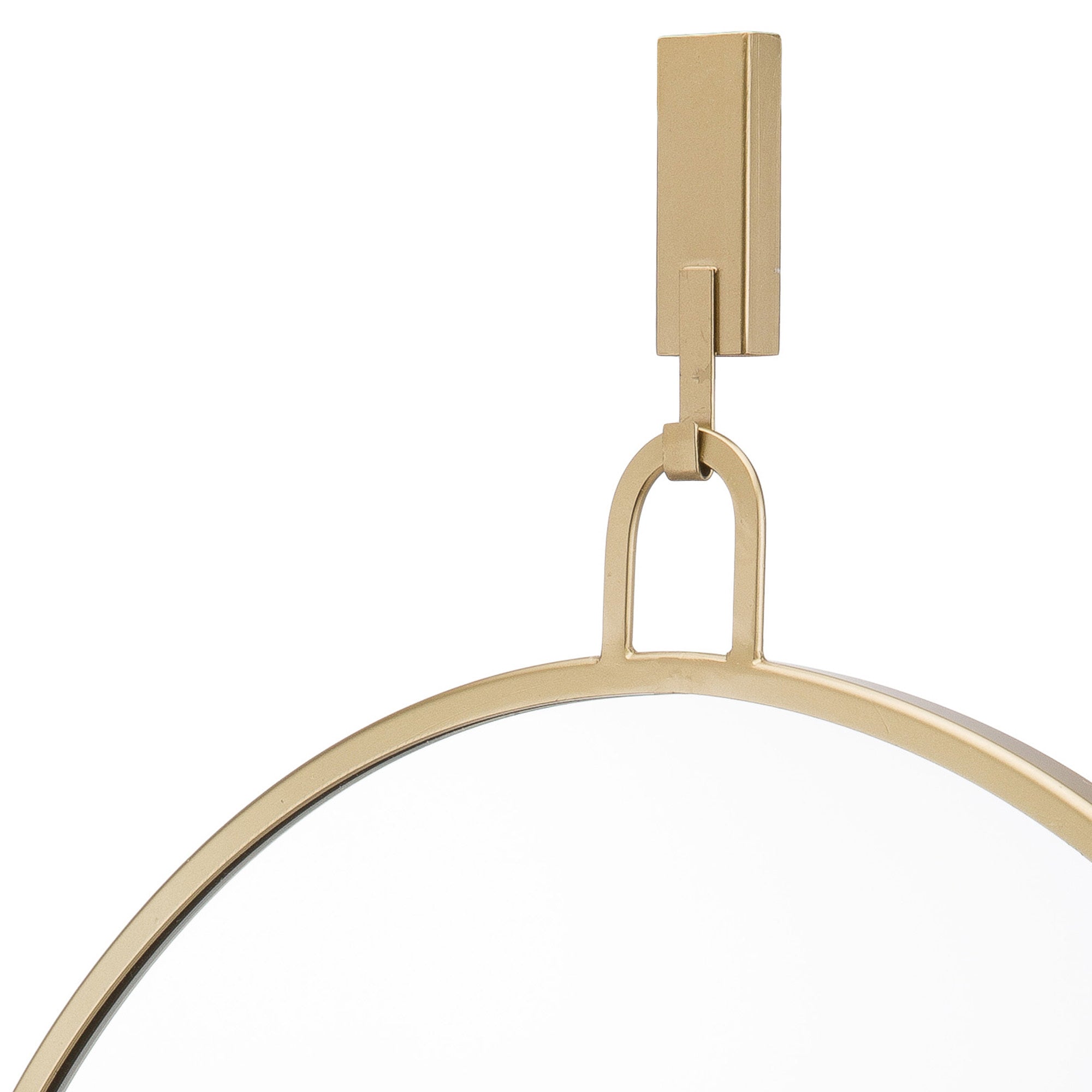 Stopwatch 30-in Round Accent Mirror - Gold