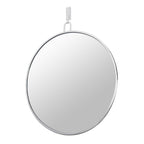 Stopwatch 30-in Round Accent Mirror - Polished Nickel