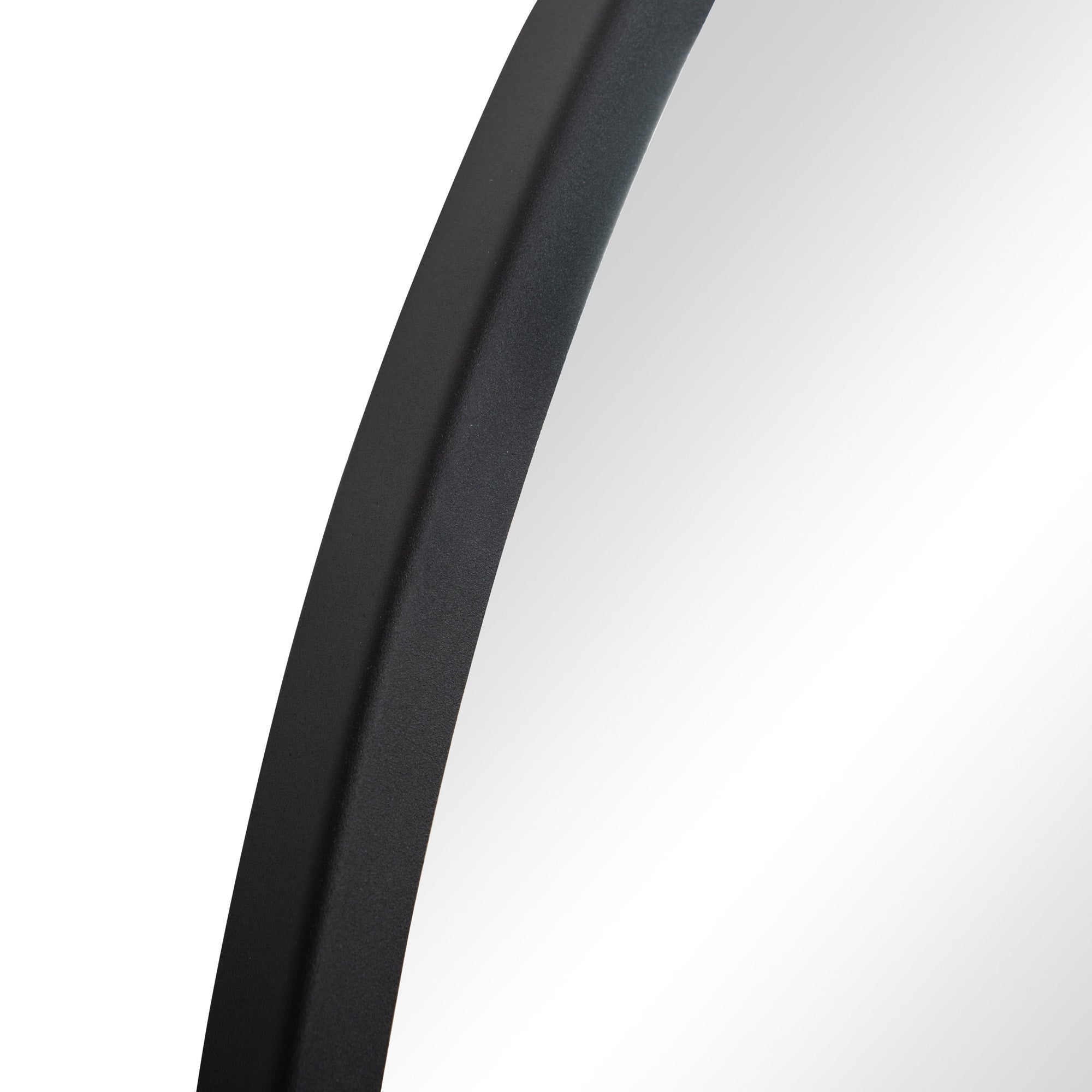 Stopwatch 40-in Round Mirror - Black