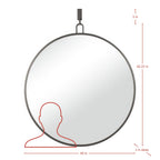 Stopwatch 40-in Round Mirror - Bronze
