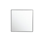 Kye 30x30 Rounded Square Wall Mirror - Black