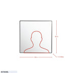 Kye 30x30 Rounded Square Wall Mirror - Black