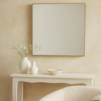 Kye 30x30 Rounded Square Wall Mirror - Gold