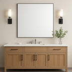 Kye 40x40 Rounded Square Wall Mirror - Black