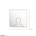 Kye 40x40 Rounded Square Wall Mirror - Gold