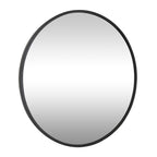 Cottage 30-in Round Mirror - Black