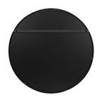 Cottage 30-in Round Mirror - Black